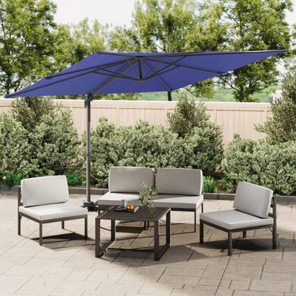 Zweefparasol Met Led-Verlichting 400X300 Cm Azuur
