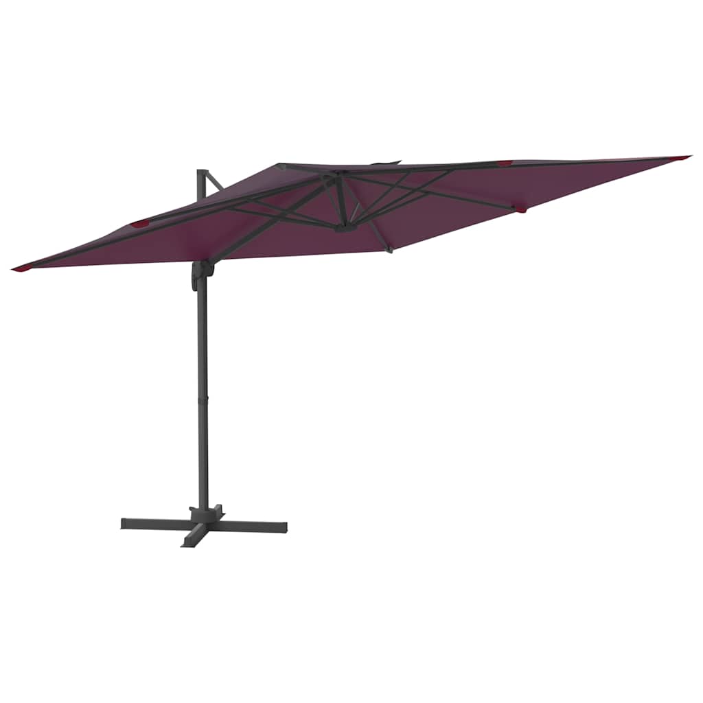 Zweefparasol Met Led-Verlichting 400X300 Cm Bordeaux