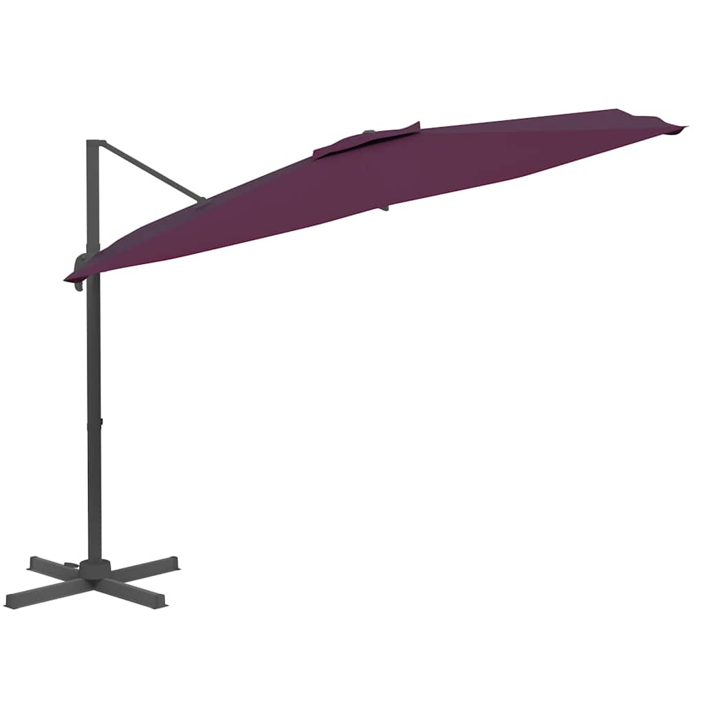 Zweefparasol Met Led-Verlichting 400X300 Cm Bordeaux