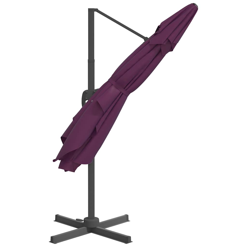 Zweefparasol Met Led-Verlichting 400X300 Cm Bordeaux