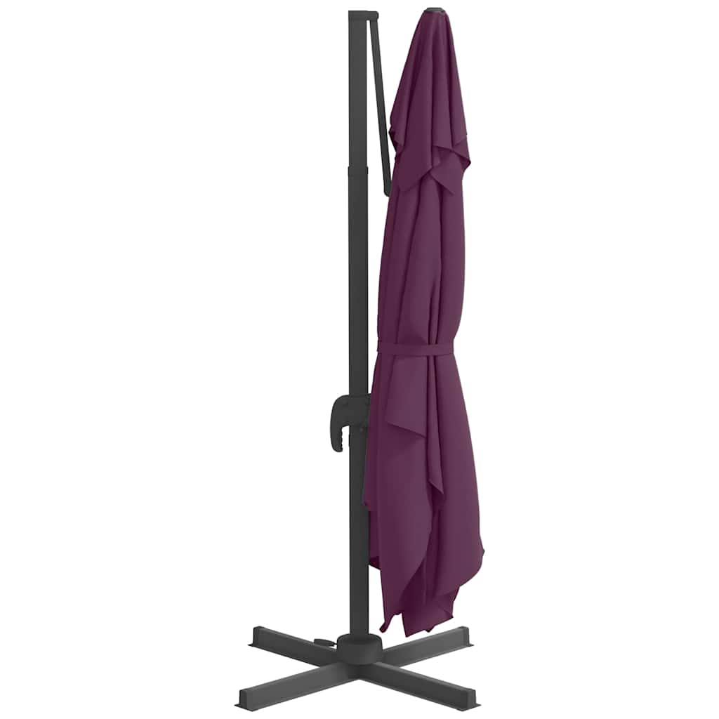 Zweefparasol Met Led-Verlichting 400X300 Cm Bordeaux
