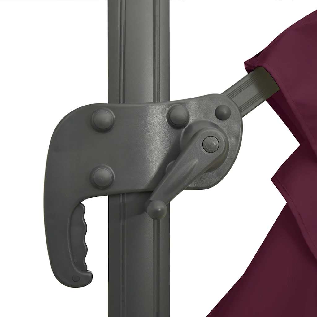 Zweefparasol Met Led-Verlichting 400X300 Cm Bordeaux