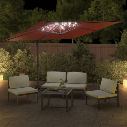 Zweefparasol Met Led-Verlichting 400X300 Cm Kleurig
