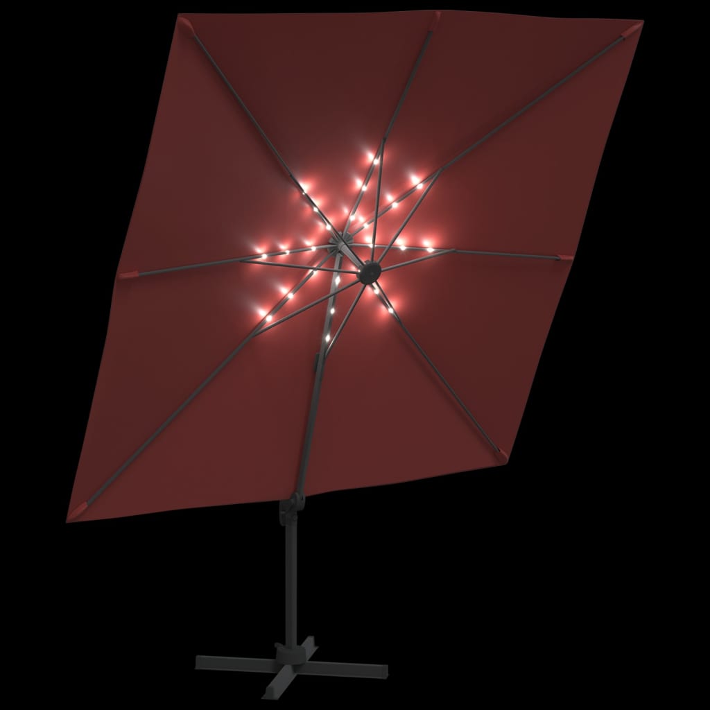Zweefparasol Met Led-Verlichting 400X300 Cm Kleurig