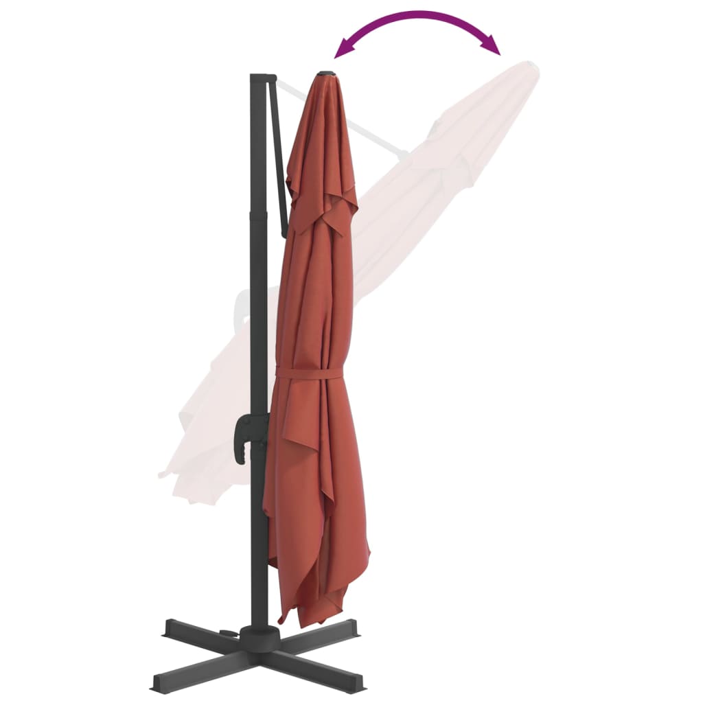 Zweefparasol Met Led-Verlichting 400X300 Cm Kleurig