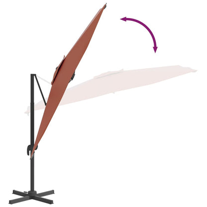Zweefparasol Met Led-Verlichting 400X300 Cm Kleurig
