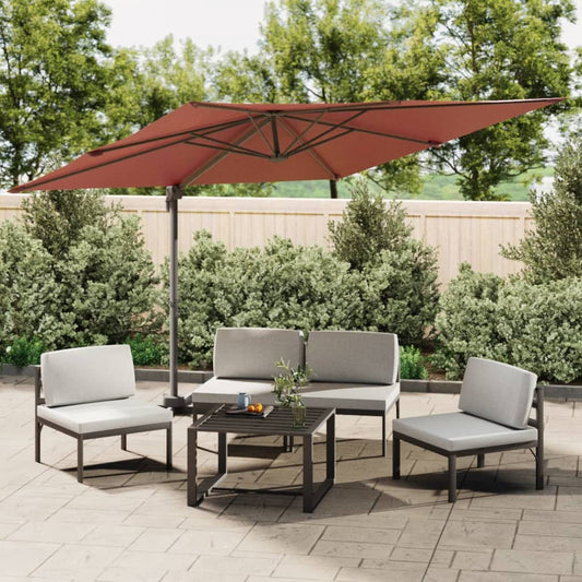 Zweefparasol Met Led-Verlichting 400X300 Cm Kleurig