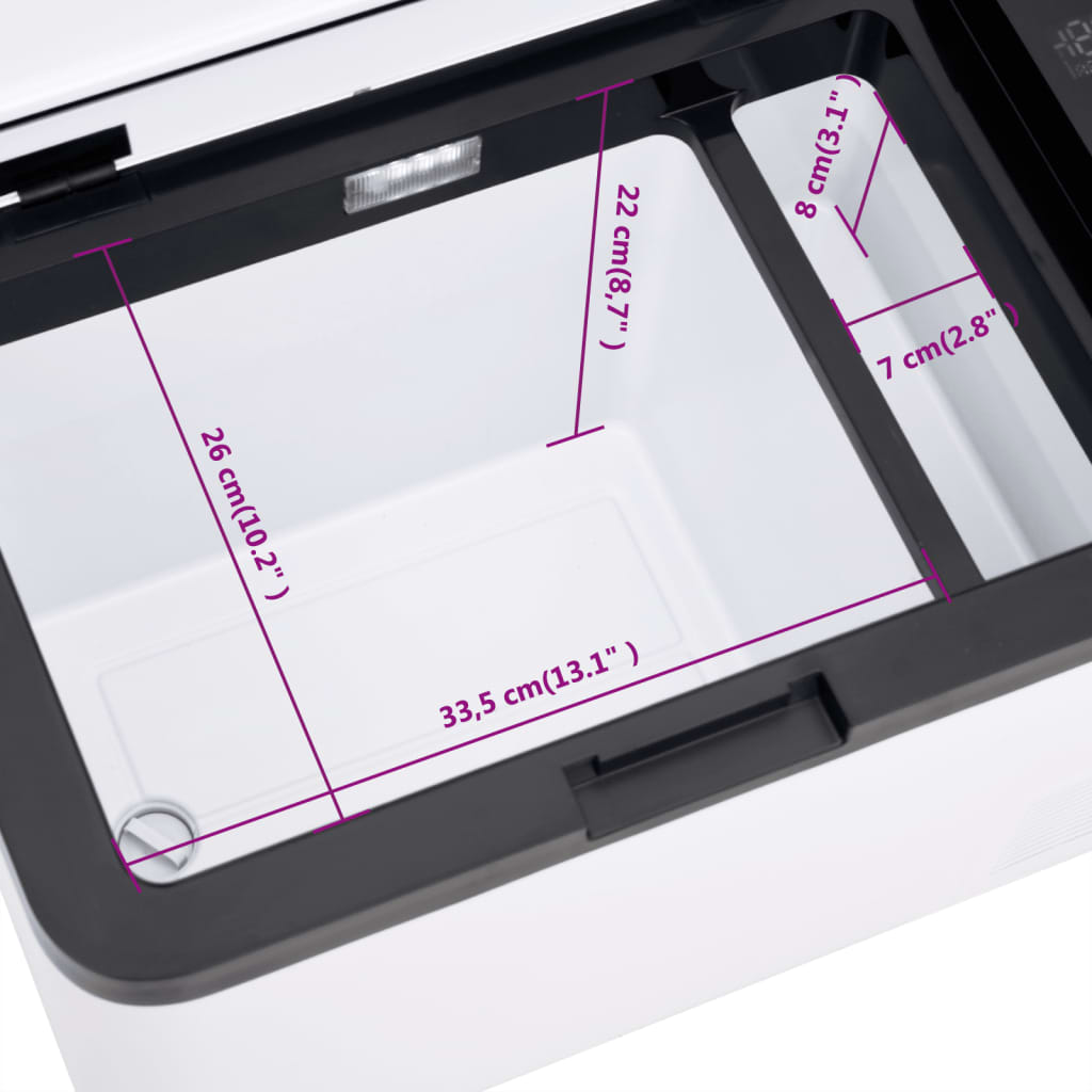 Koelbox Met Handvat Pp & Pe Zwart En Wit