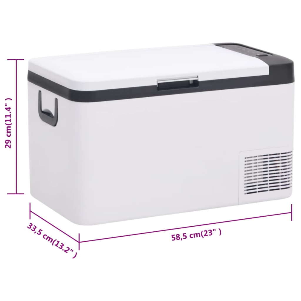 Koelbox Met Handvat Pp & Pe Zwart En Wit