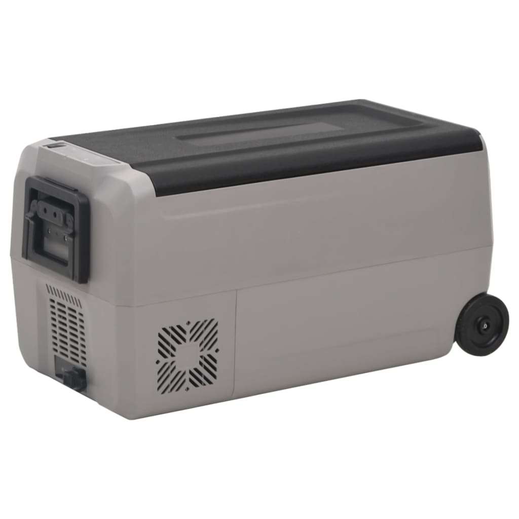 Koelbox Met Wielen En Handvat Polypropeen Zwart En Grijs
