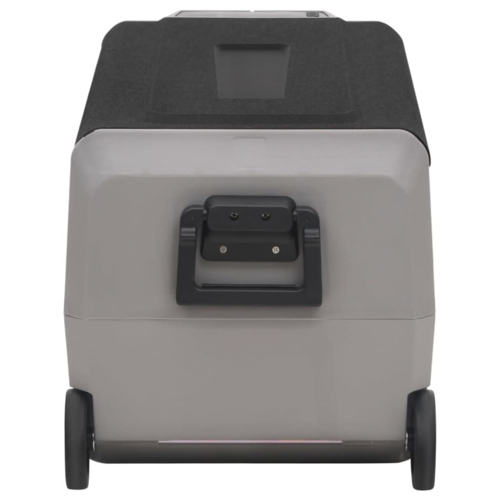 Koelbox Met Wielen En Handvat Polypropeen Zwart En Grijs