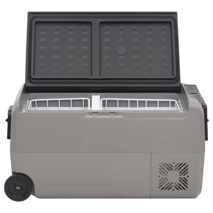 Koelbox Met Wielen En Handvat Polypropeen Zwart En Grijs