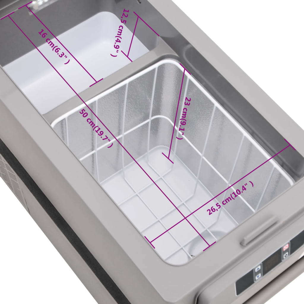 Koelbox Met Handvat Pp & Pe Zwart En Wit