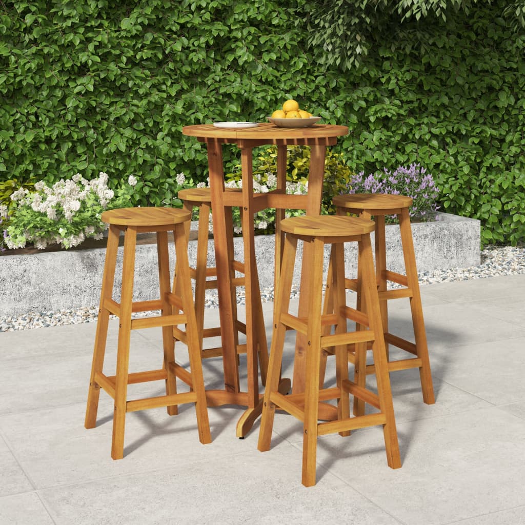 3-Delige Barset Massief Acaciahout