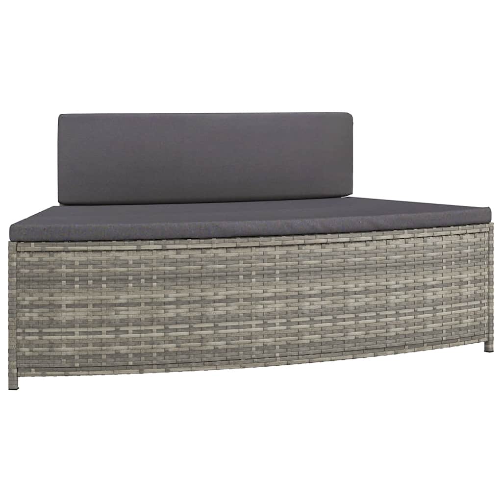 Spa-Bankjes Met Kussens 2 St Poly Rattan