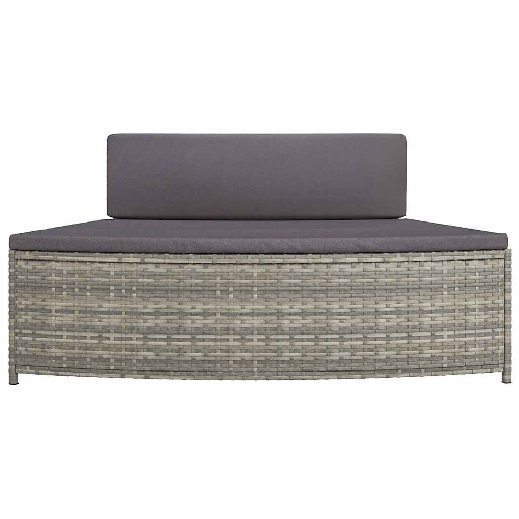 Spa-Bankjes Met Kussens 2 St Poly Rattan