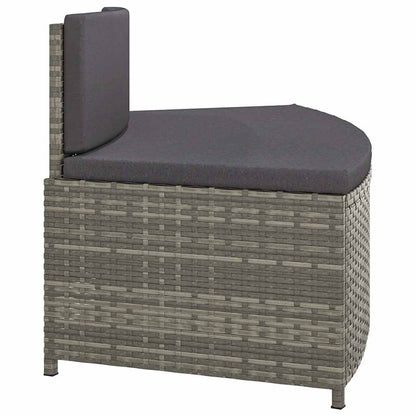 Spa-Bankjes Met Kussens 2 St Poly Rattan