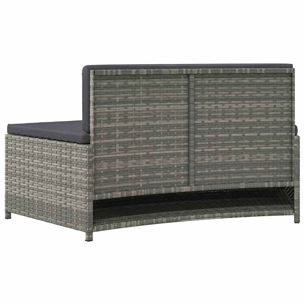 Spa-Bankjes Met Kussens 2 St Poly Rattan
