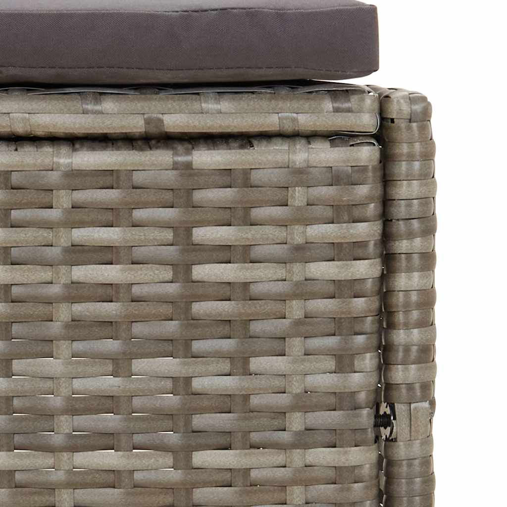 Spa-Bankjes Met Kussens 2 St Poly Rattan