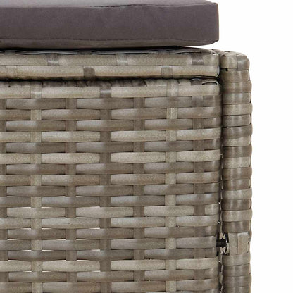 Spa-Bankjes Met Kussens 2 St Poly Rattan