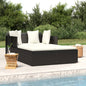 Ligbed Met Kussens 182X118X63 Cm Poly Rattan
