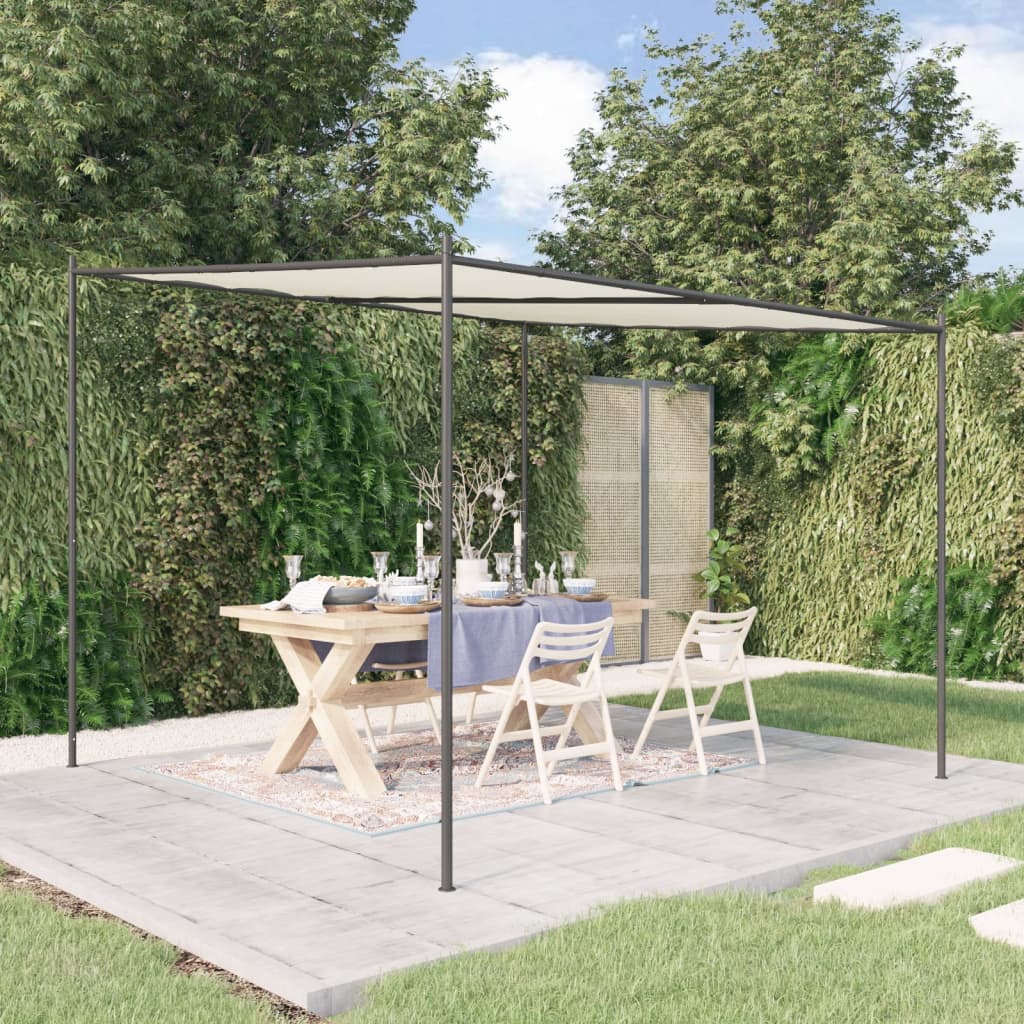 Prieel 3X3 M 180 G/M² Stof En Staal Wit