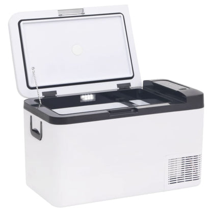 Koelbox Met Handvat En Adapter Pp & Pe Zwart En Wit
