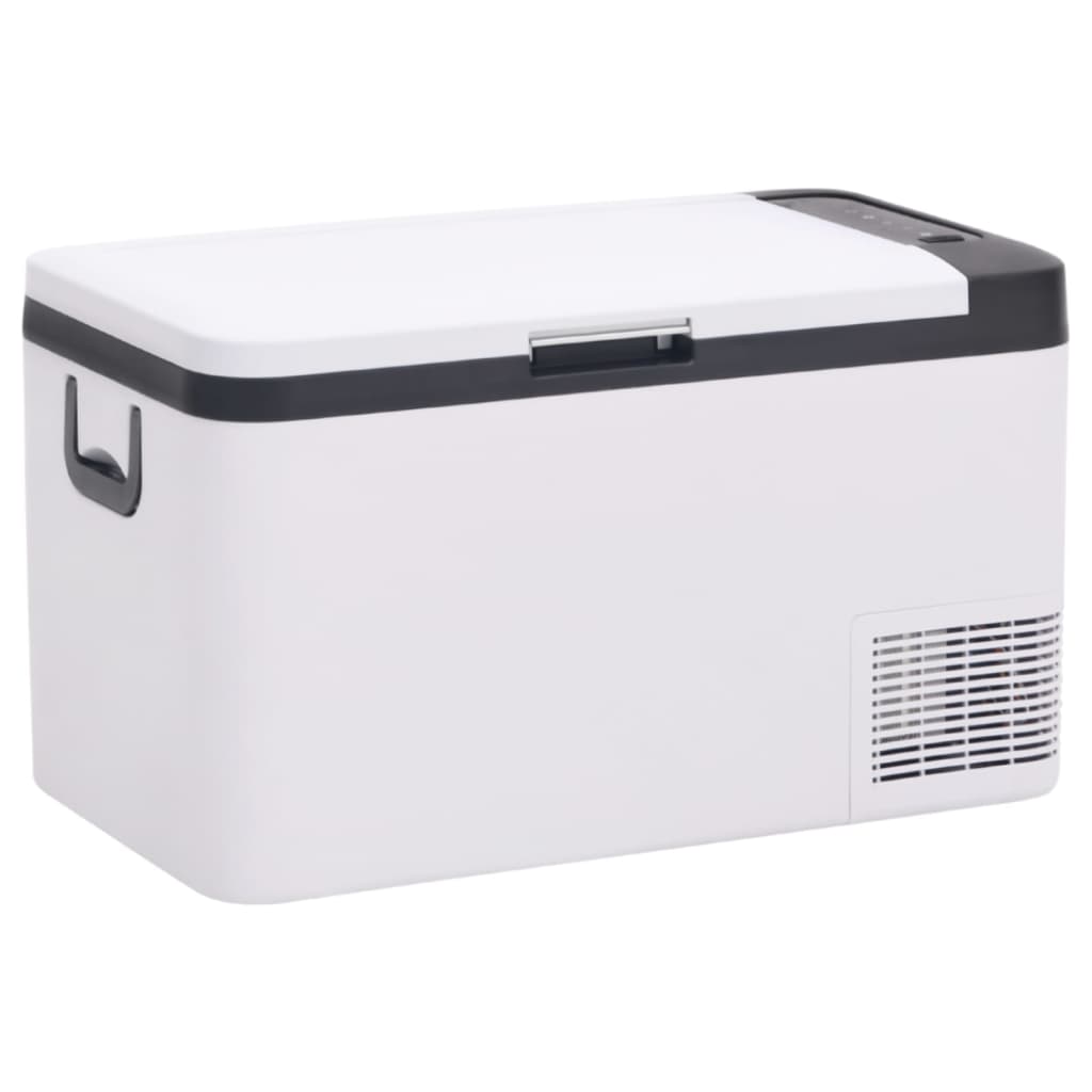 Koelbox Met Handvat En Adapter Pp & Pe Zwart En Wit