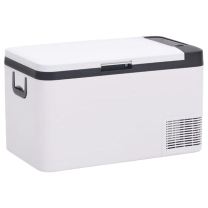 Koelbox Met Handvat En Adapter Pp & Pe Zwart En Wit