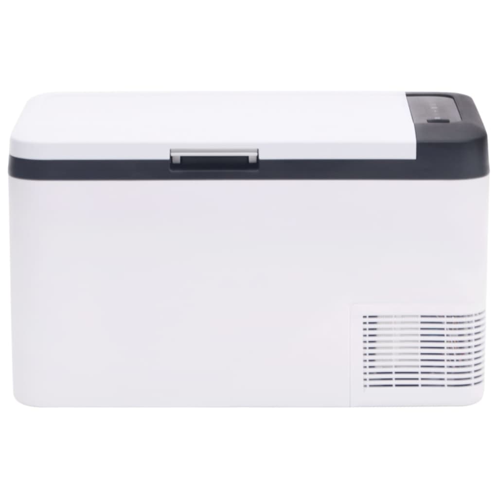 Koelbox Met Handvat En Adapter Pp & Pe Zwart En Wit