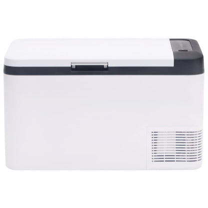 Koelbox Met Handvat En Adapter Pp & Pe Zwart En Wit
