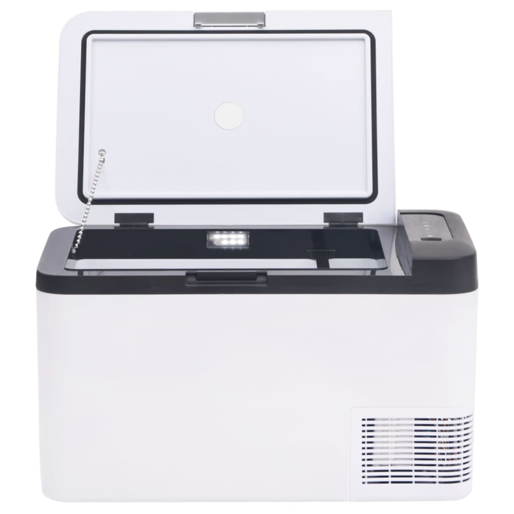 Koelbox Met Handvat En Adapter Pp & Pe Zwart En Wit
