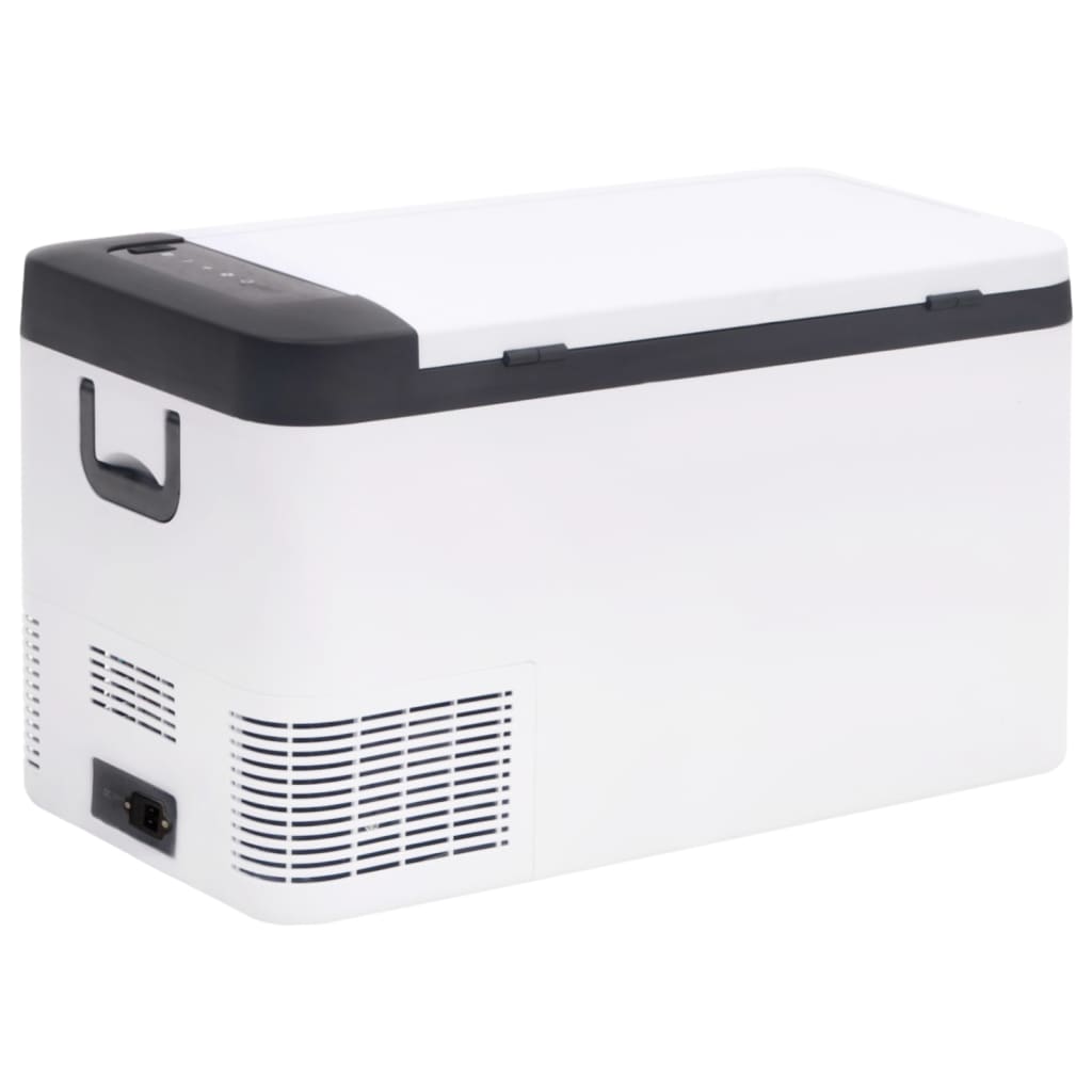 Koelbox Met Handvat En Adapter Pp & Pe Zwart En Wit