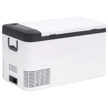 Koelbox Met Handvat En Adapter Pp & Pe Zwart En Wit