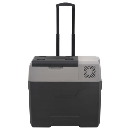 Koelbox Met Wielen En Adapter Polypropeen Zwart En Grijs