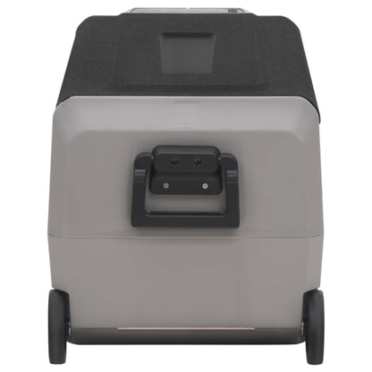 Koelbox Met Wielen En Adapter Pp En Pe Zwart En Grijs