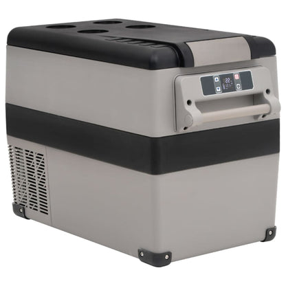 Koelbox Met Handvat En Adapter Pp & Pe Zwart En Grijs
