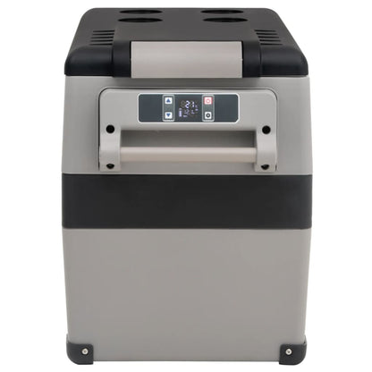 Koelbox Met Handvat En Adapter Pp & Pe Zwart En Grijs