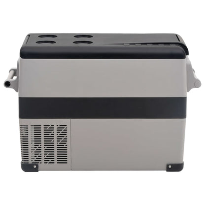 Koelbox Met Handvat En Adapter Pp & Pe Zwart En Grijs