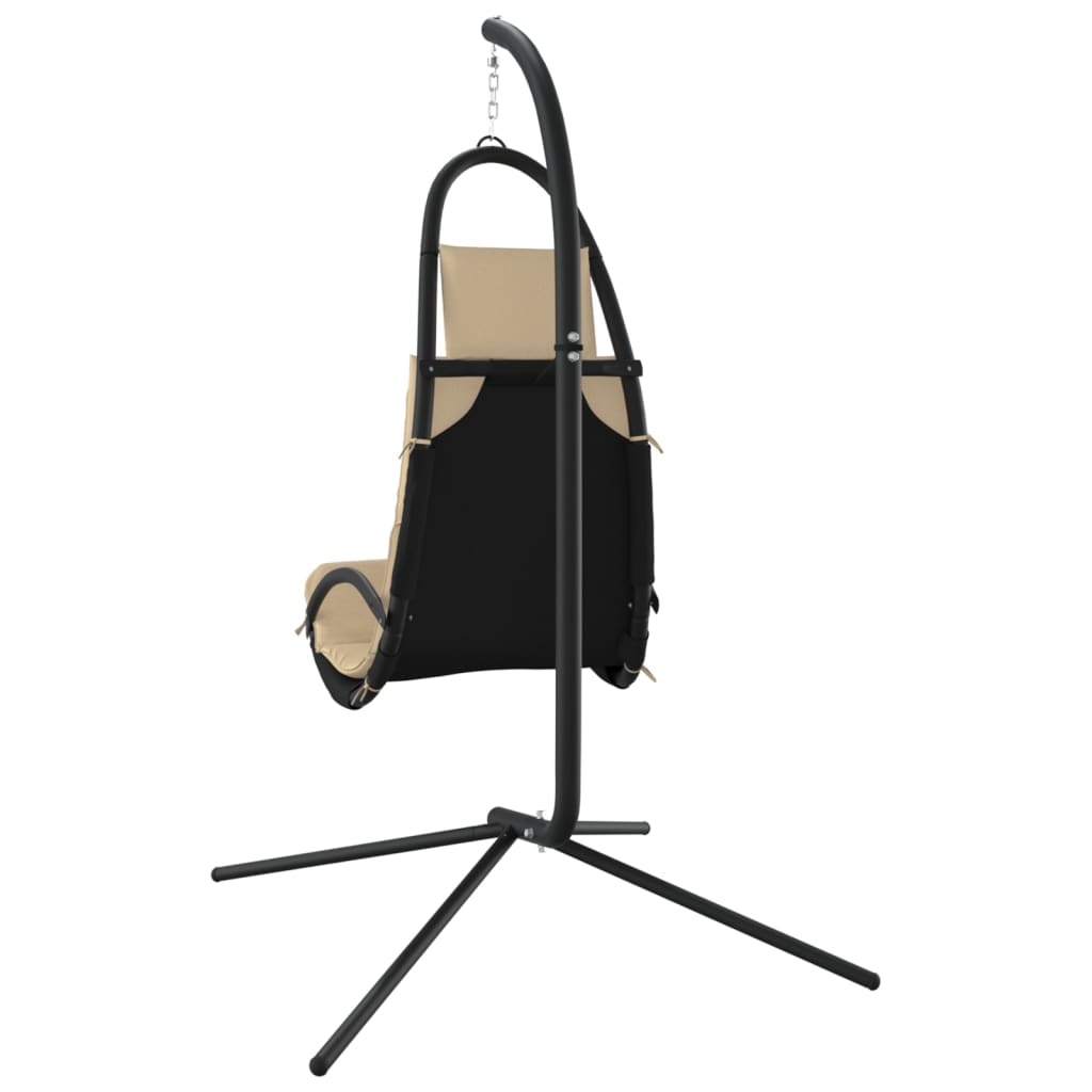 Schommelstoel Met Kussen Oxford-Stof En Staal Kleurig