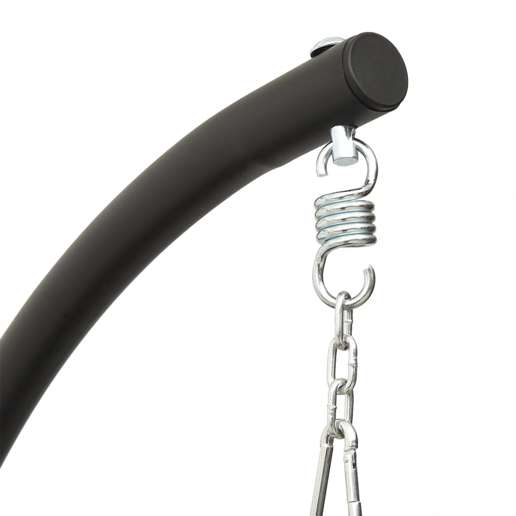 Schommelstoel Met Kussen Oxford-Stof En Staal Kleurig