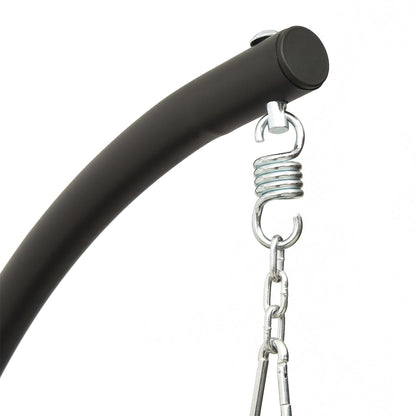 Schommelstoel Met Kussen Oxford-Stof En Staal Kleurig