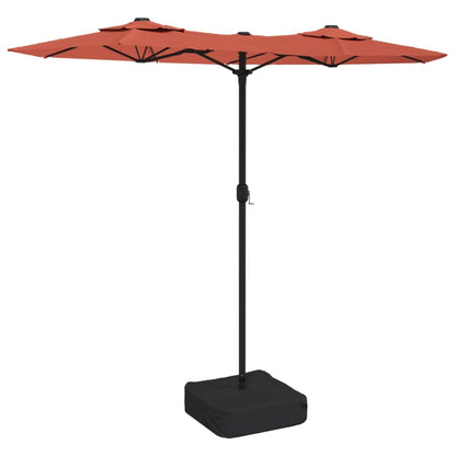 Parasol Dubbel Dak Met Led's 316X240 Cm Kleurig
