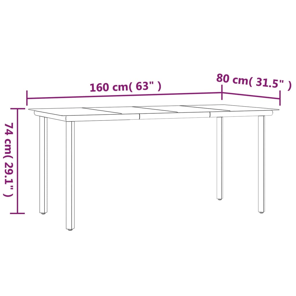 5-Delige Tuinset Poly Rattan
