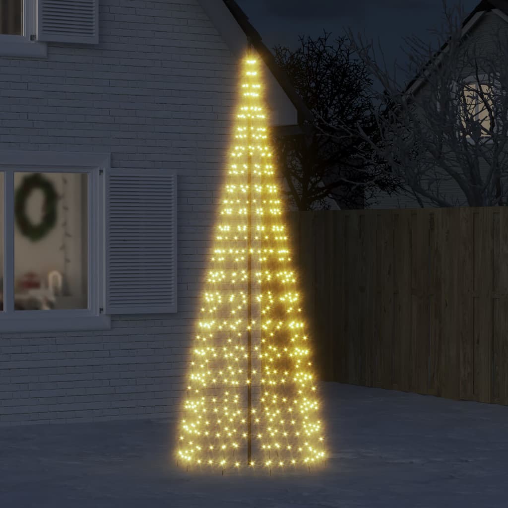 Led-Kerstboom Aan Vlaggenmast 3000 Leds Warm Wit Warmwit