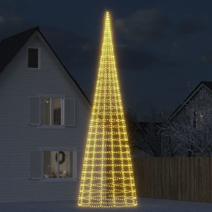Led-Kerstboom Aan Vlaggenmast 3000 Leds Warm Wit Warmwit