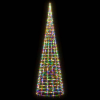Led-Kerstboom Aan Vlaggenmast 3000 Leds Kleurrijk Multikleur