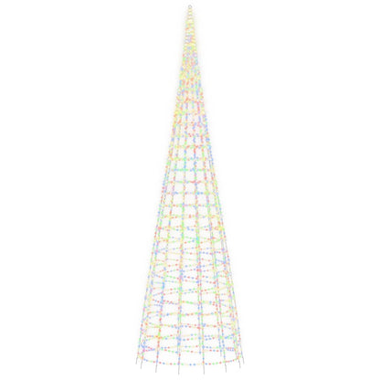 Led-Kerstboom Aan Vlaggenmast 3000 Leds Kleurrijk Multikleur
