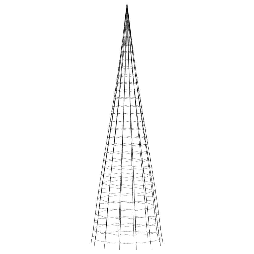 Led-Kerstboom Aan Vlaggenmast 3000 Leds Kleurrijk Multikleur