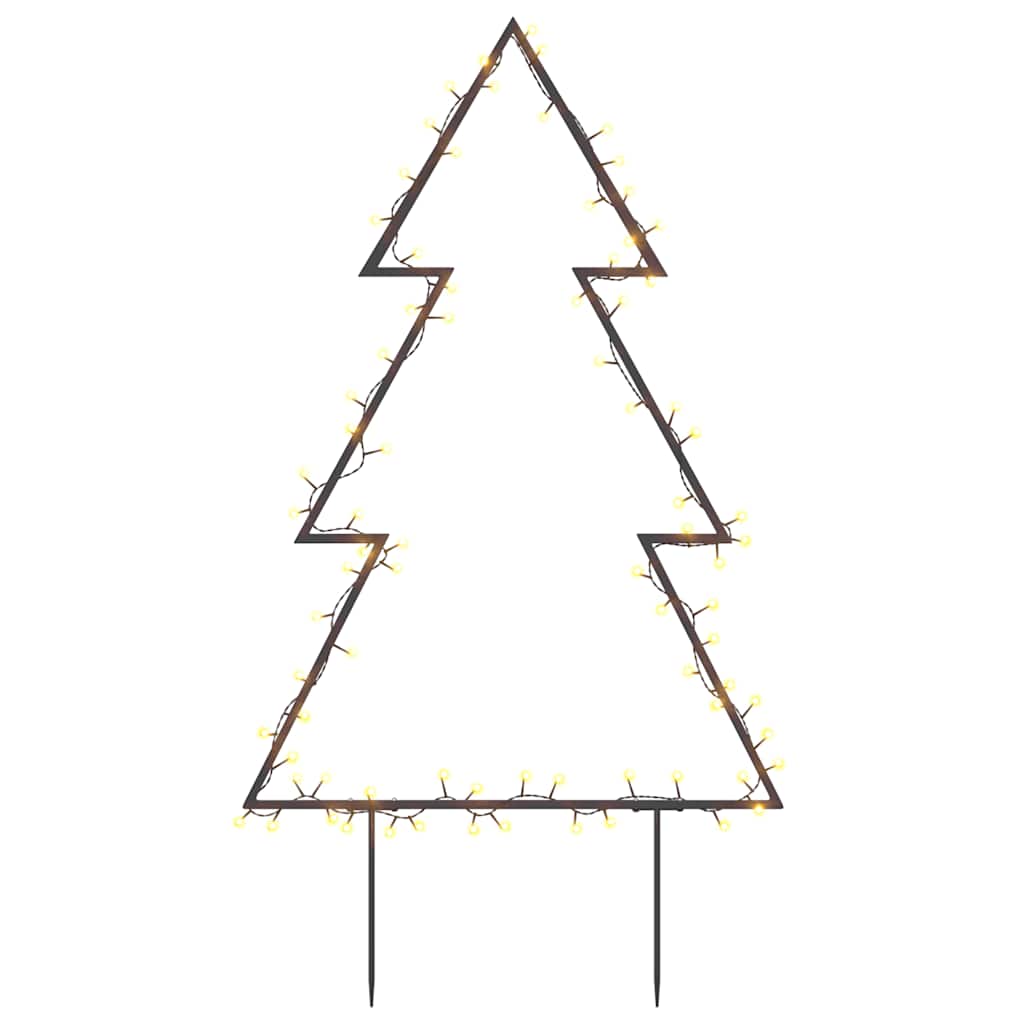 Kerstverlichting Kerstboom Met Grondpinnen 80 Led's 60 Cm Wit